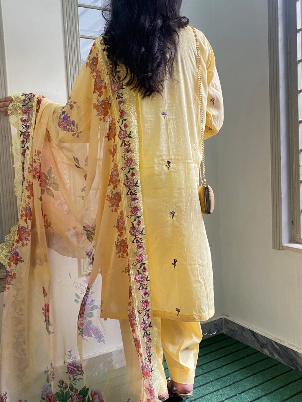 Yellow Embroidered 3-Piece Suit | CAMINO